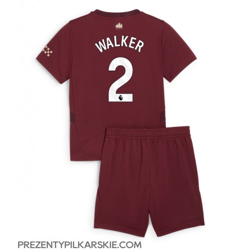 Stroje piłkarskie Manchester City Kyle Walker #2 Koszulka Trzeciej dla dzieci 2024-25 Krótki Rękaw (+ szorty)